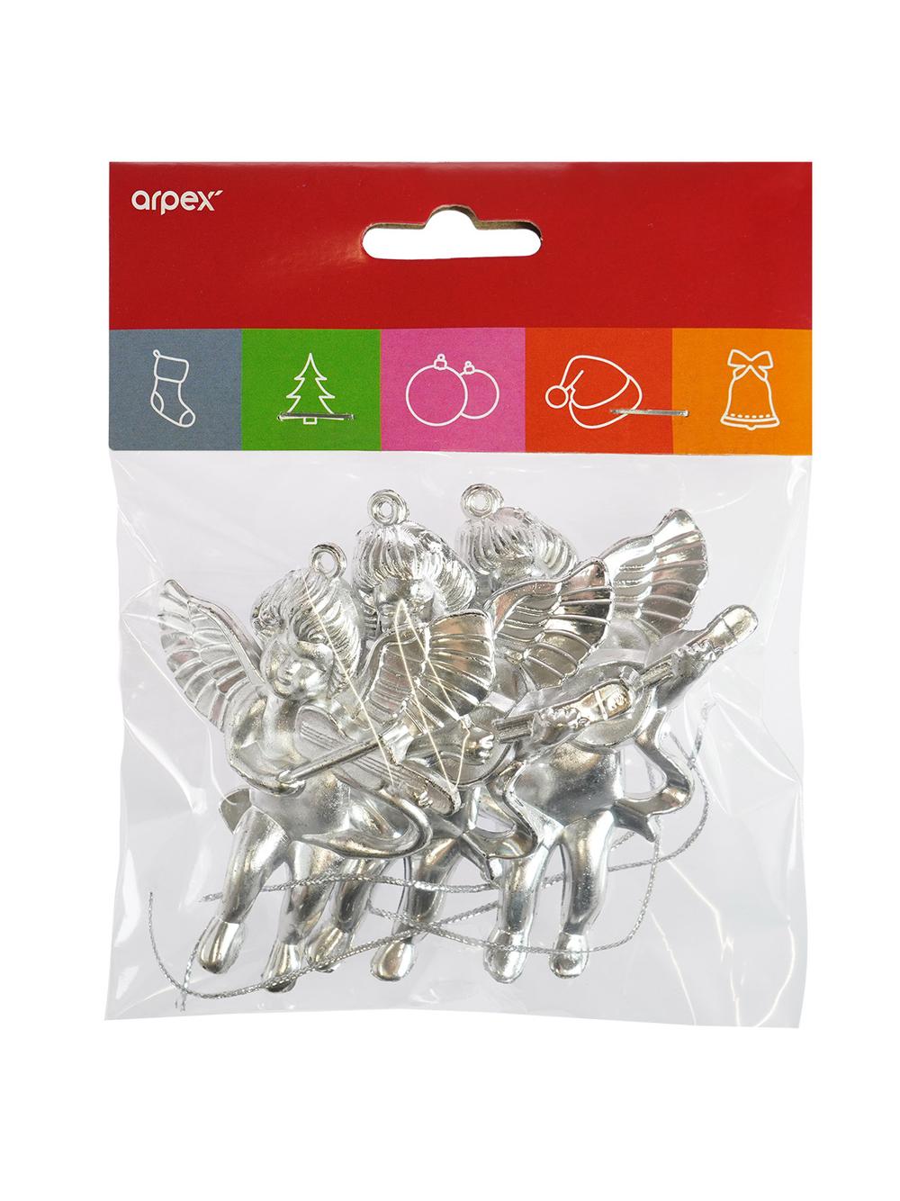 Aniołki wiszące (3 szt.) srebrne