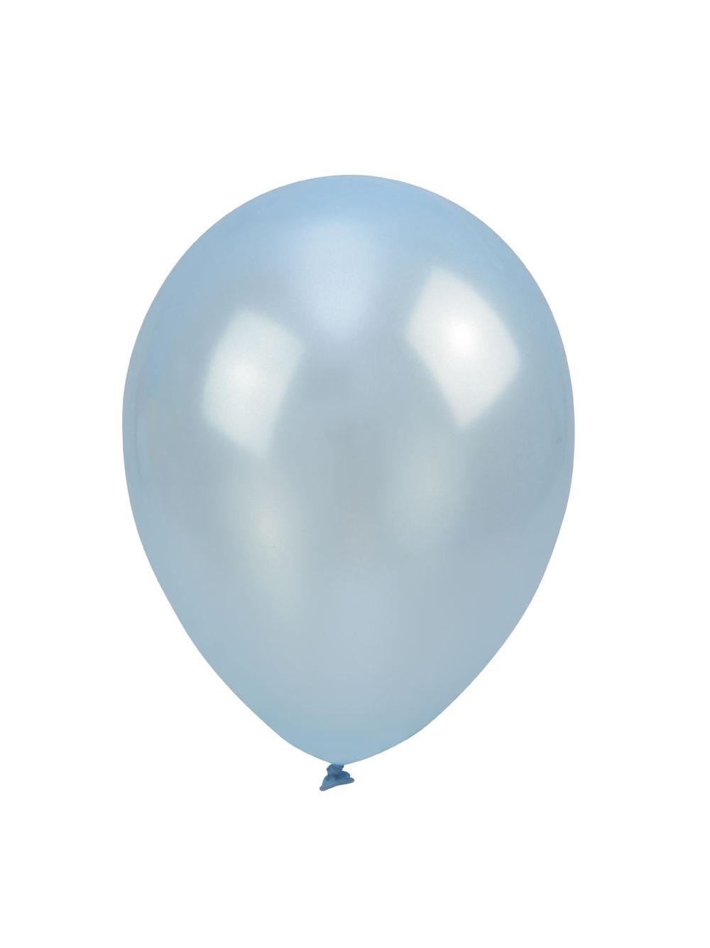Balony metalizowane 12'' błękitne (100 szt.)