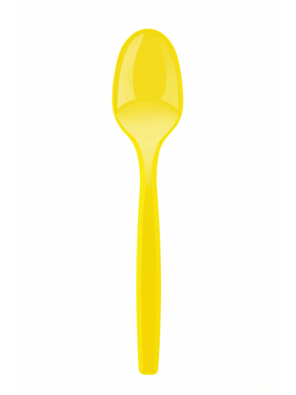 Łyżki plastikowe w soczystych kolorach (6 szt.)