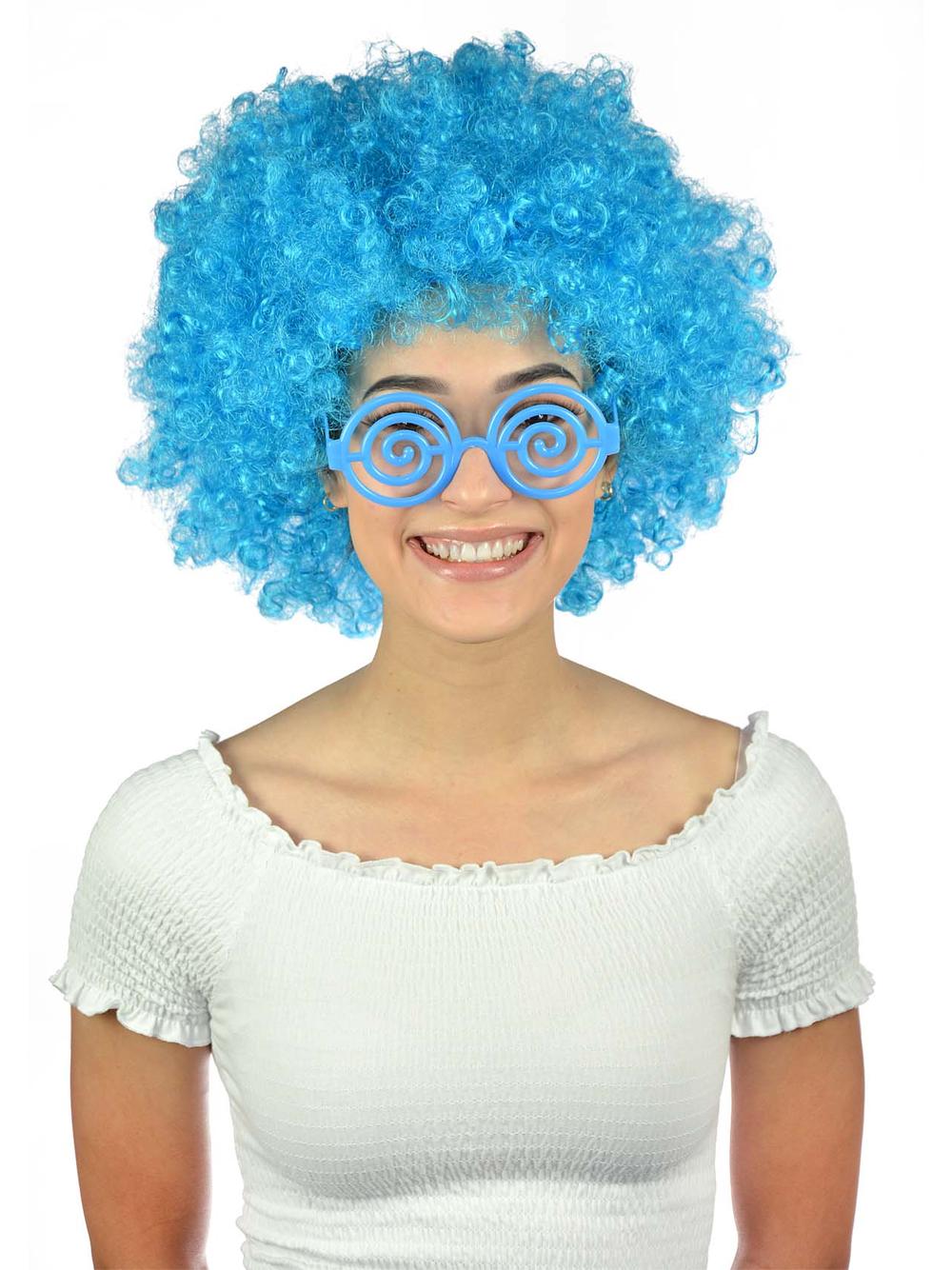 Peruka afro XXL niebieska