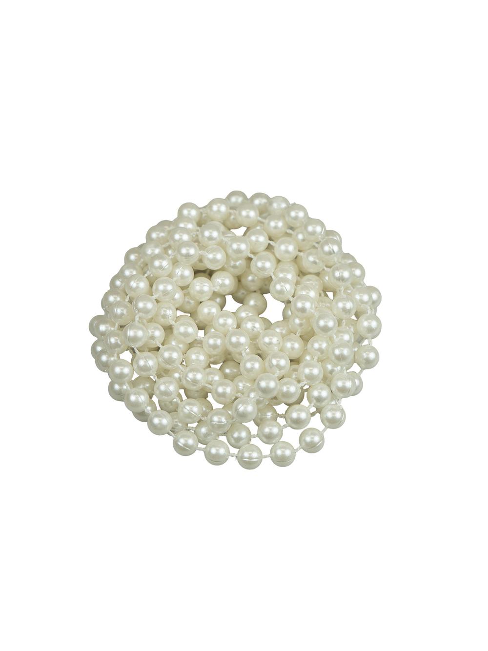 Łańcuch perełki 8mm perłowy biały
