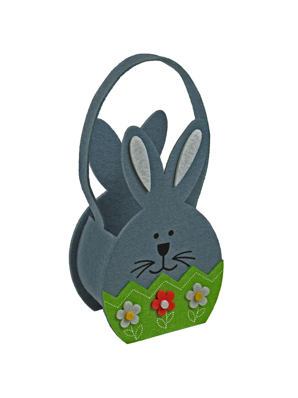 Koszyczek filcowy - wesoły zajączek.