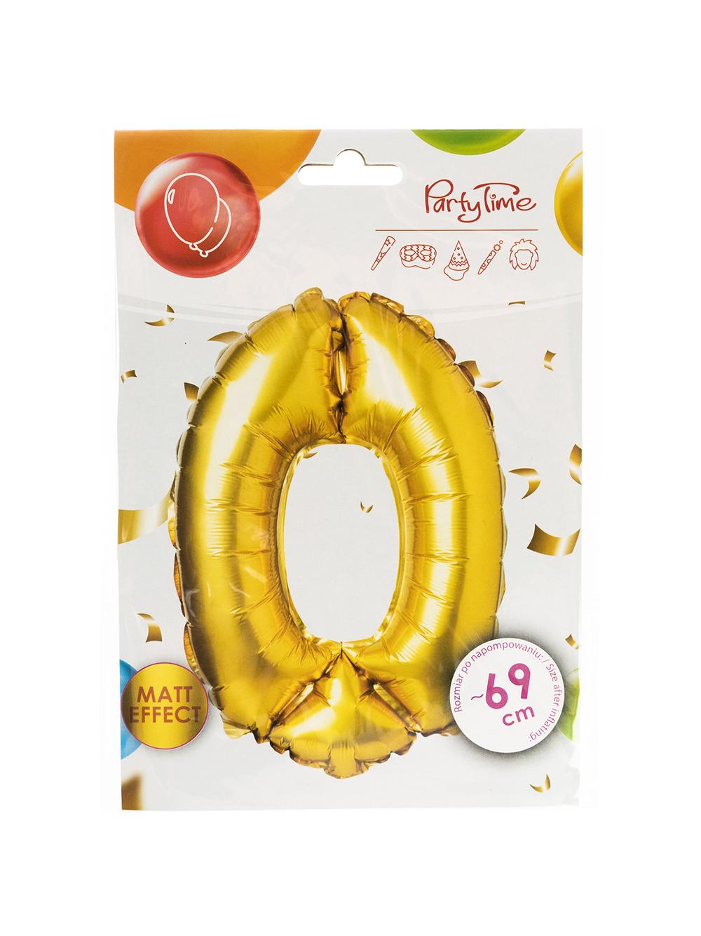 Balon foliowy cyferka matowa - 0