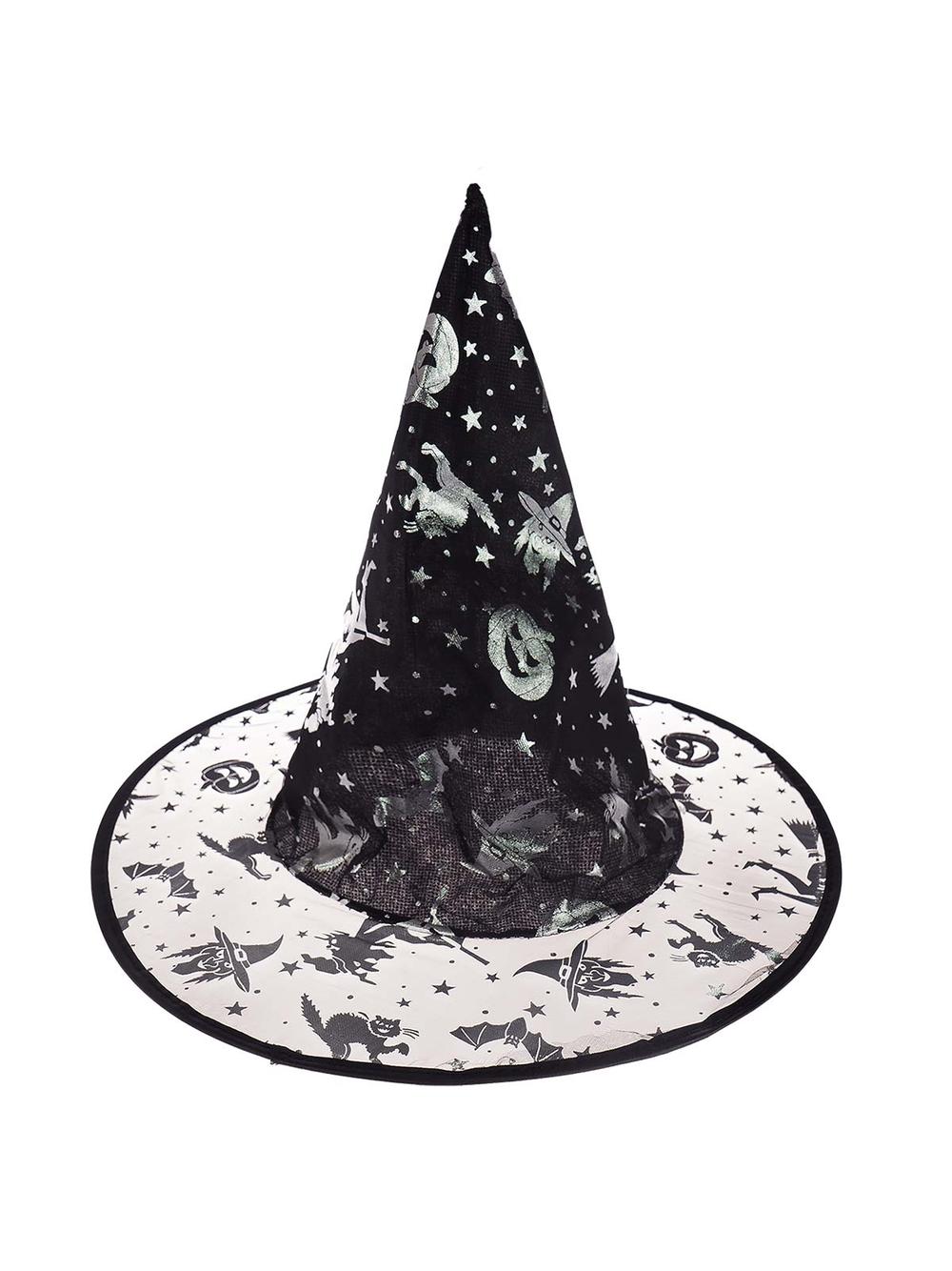 Kapelusz czarownicy z transparentnym rondem