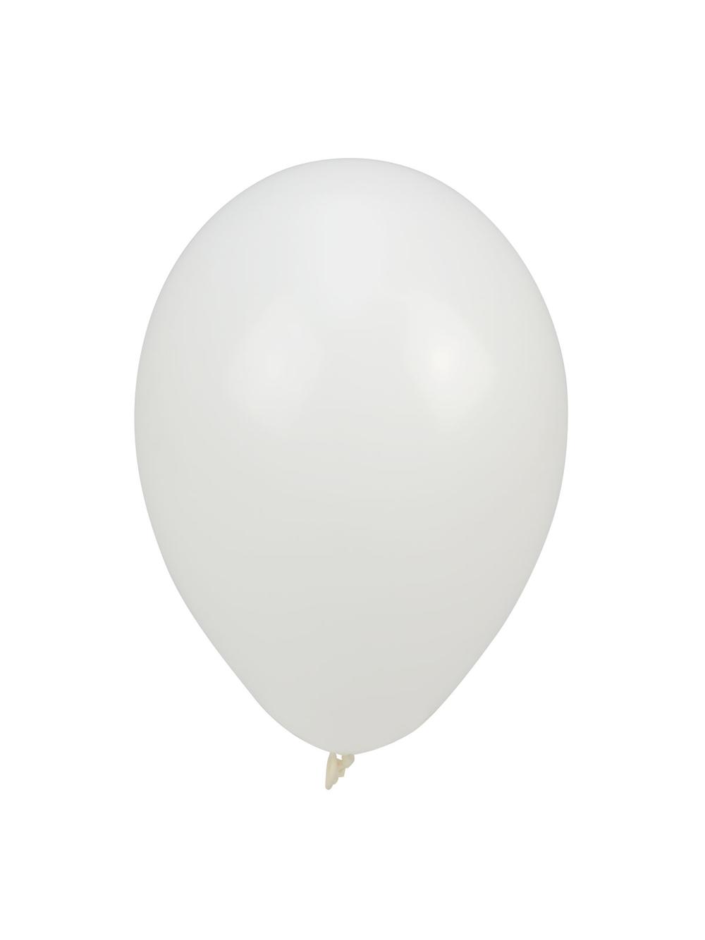 Balony pastelowe jednokolorowe białe (10 szt.)