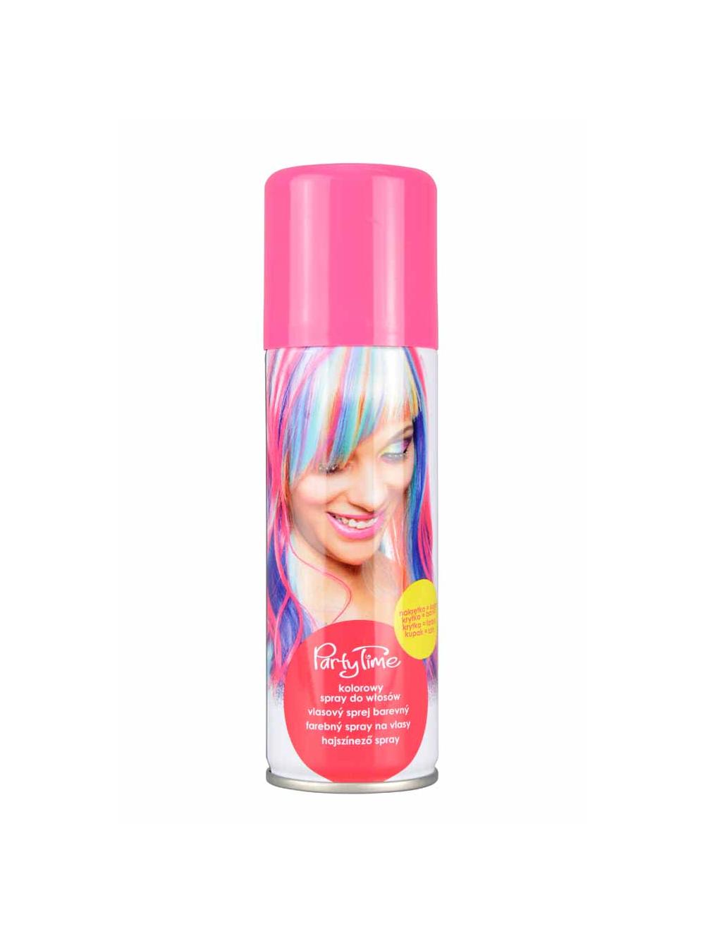 Kolorowy spray do włosów różowy