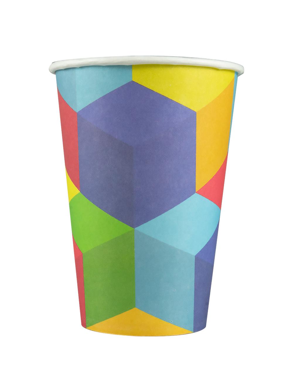 Kubki papierowe - Klocki (8 szt.)