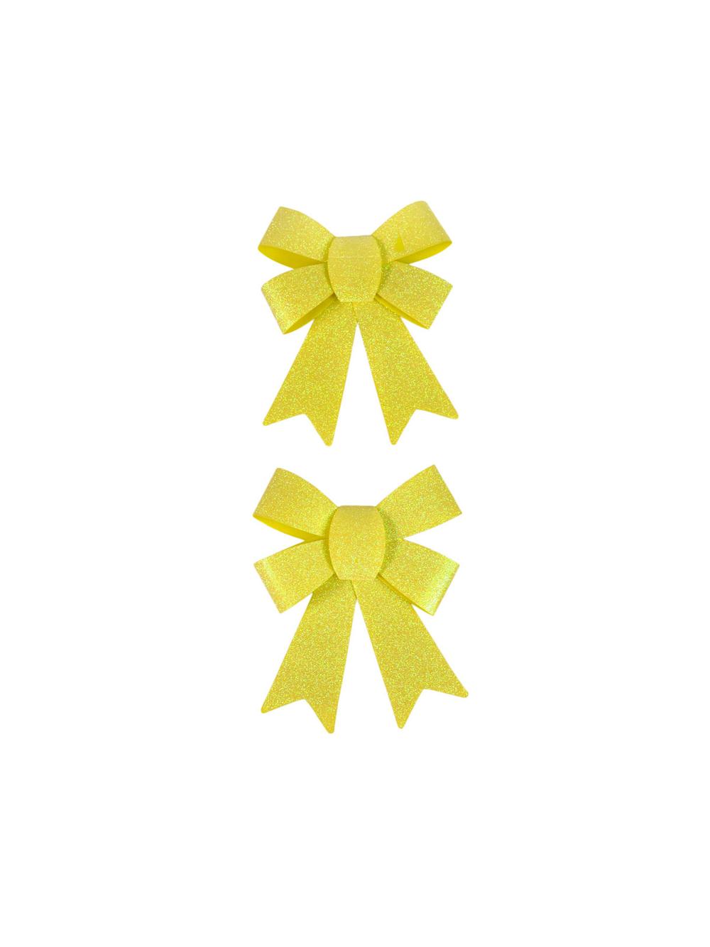 Zestaw kokard brokatowych (2 szt.) złotych
