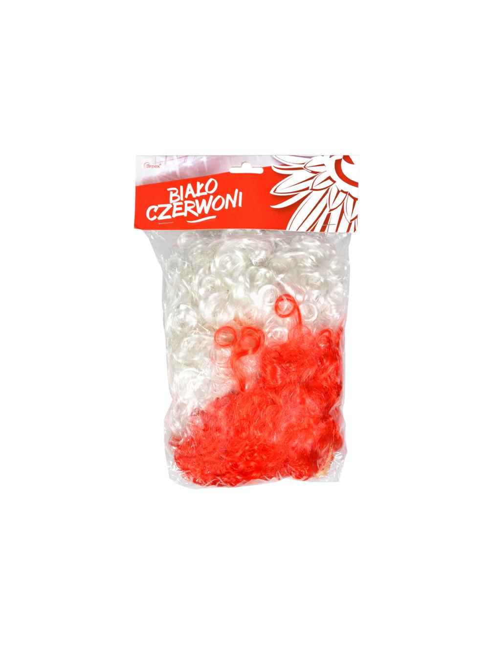 Peruka Afro "Biało-Czerwoni"