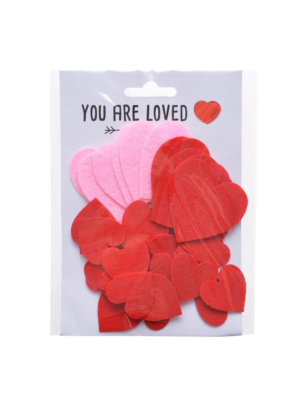 Mix serduszek dekoracyjnych (38 szt.)