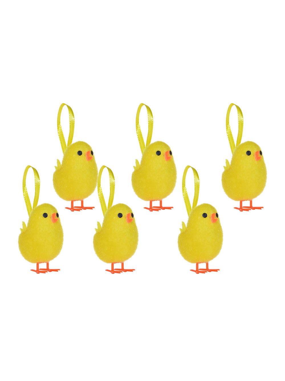 Zawieszki wielkanocne kurczaczki (6 szt.)