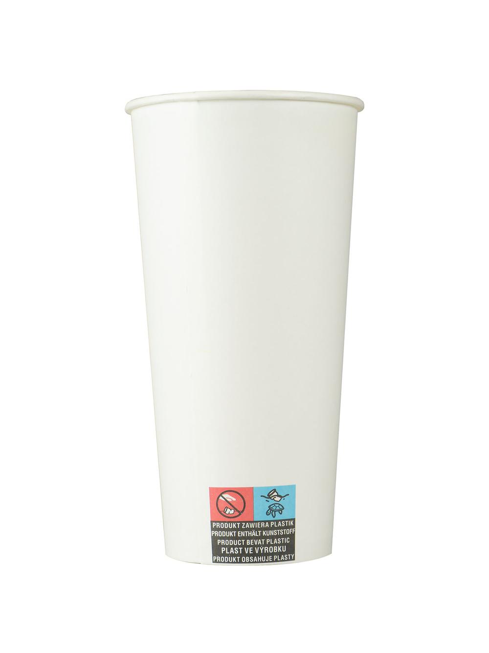 Kubki papierowe białe 500 ml (6 szt.)