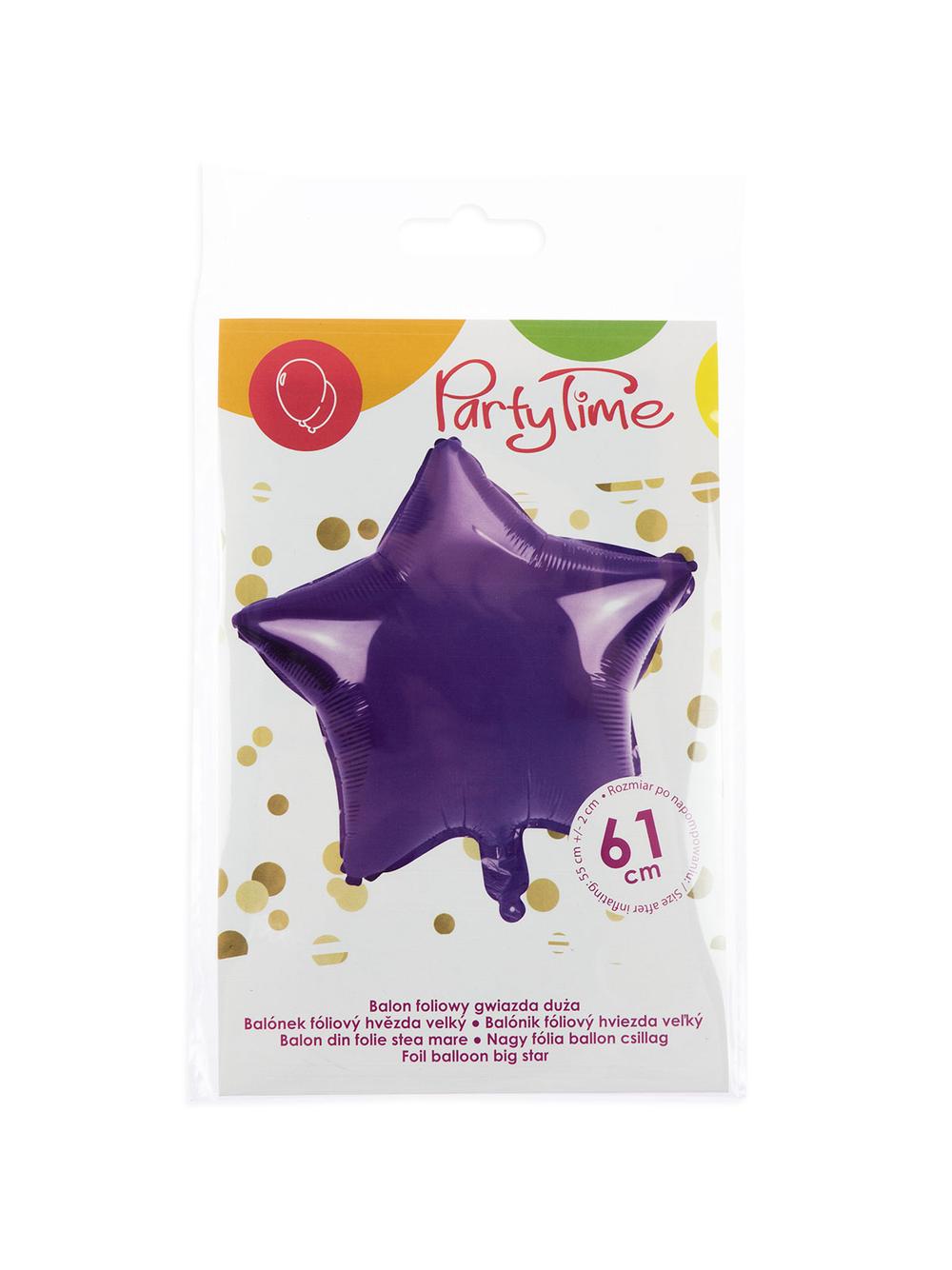 Balon foliowy gwiazda duża fioletowy
