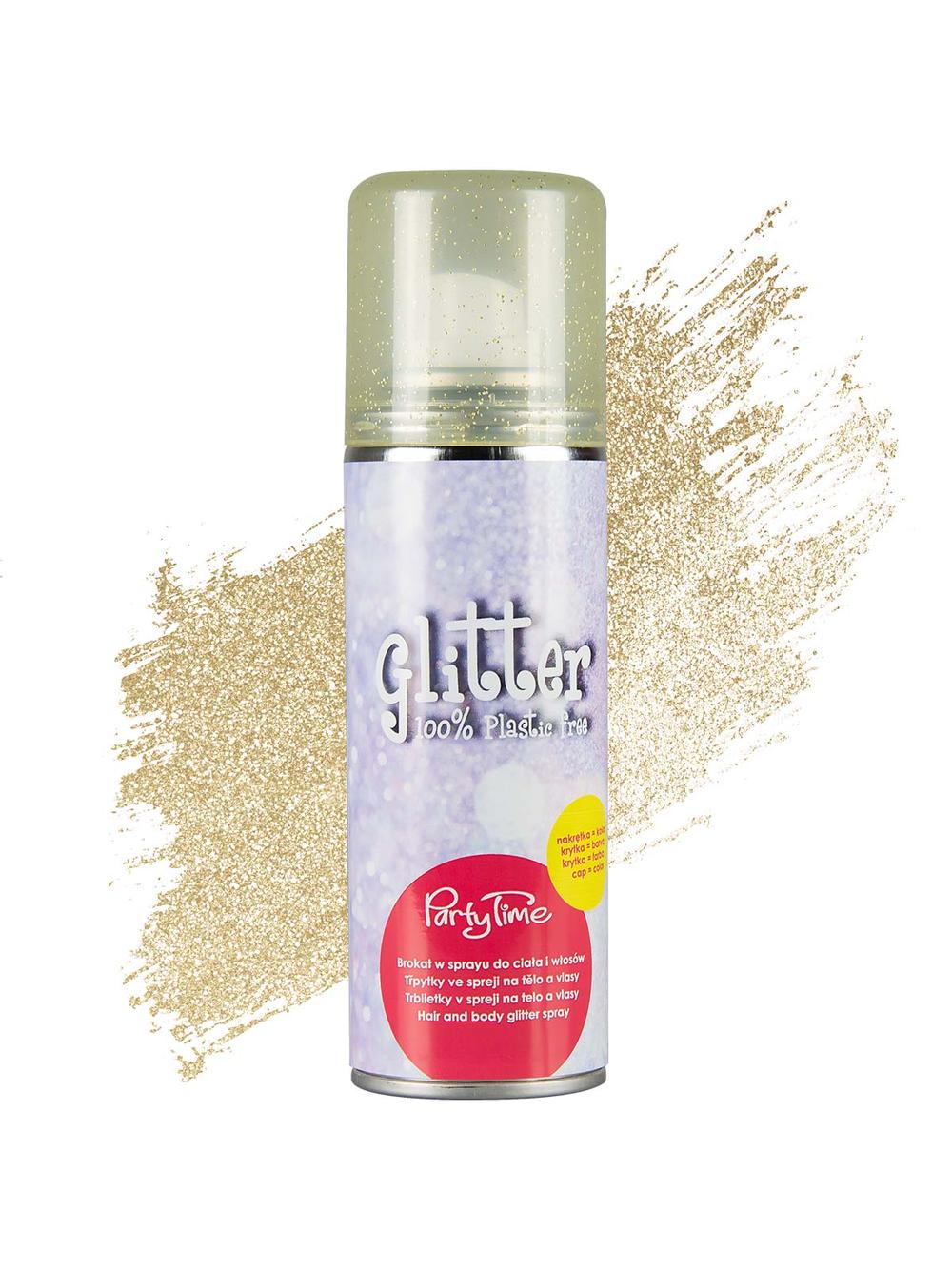 Brokat w sprayu do ciała i włosów (100% plastic free) złoty