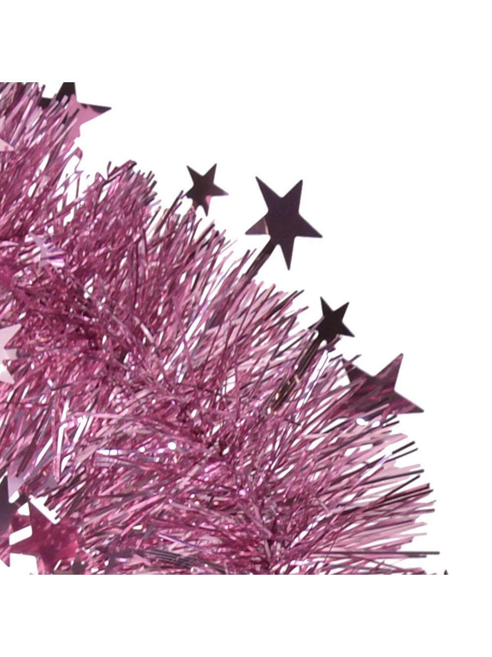 Łańcuch dekoracyjny - gwiazdki różowy