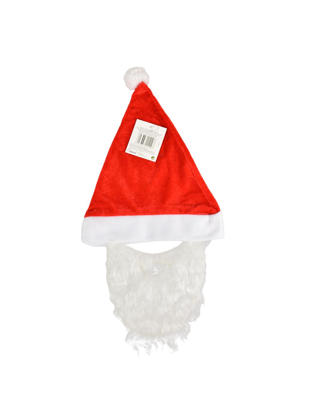 Mikołaj - czapka + broda (super)