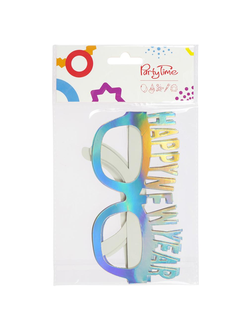 Papierowe okulary Happy New Year (4 szt.) - FSC Mix Credit