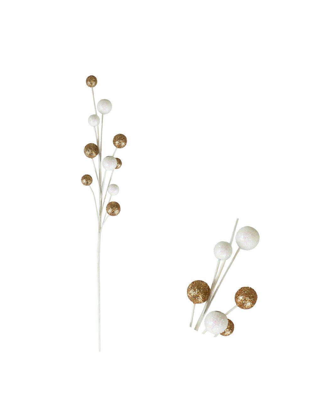 Gałązka z błyszczącymi kulkami