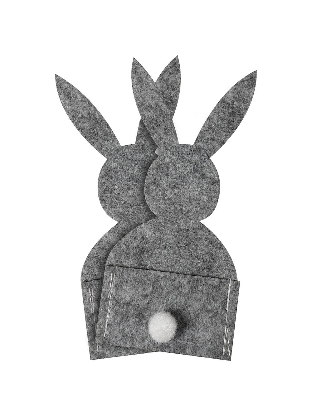 Filcowe etui na sztućce - zajączki (2 szt.)