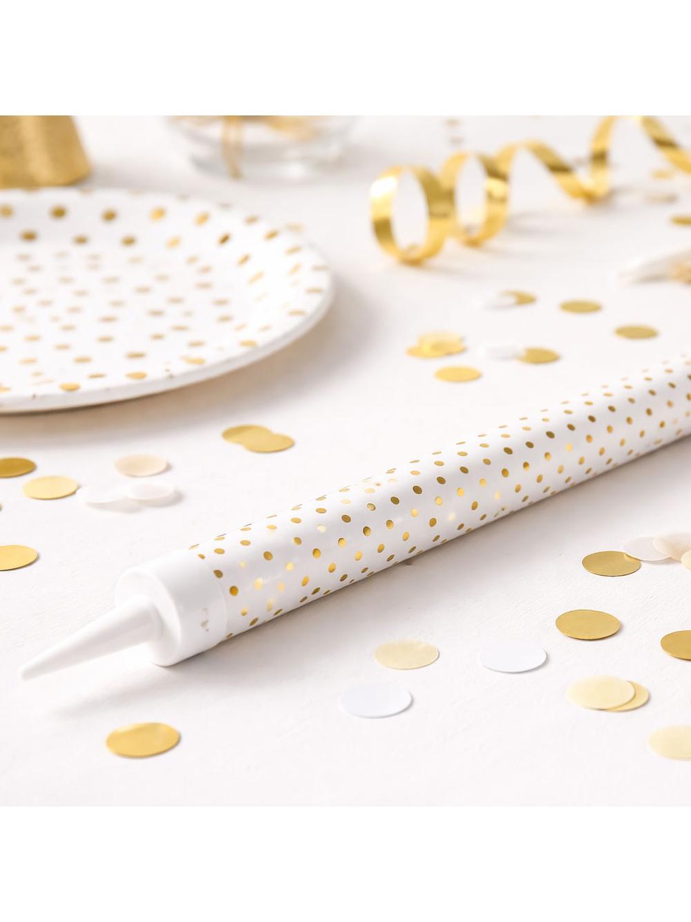 Fontanna party 12 cm - złote kropki