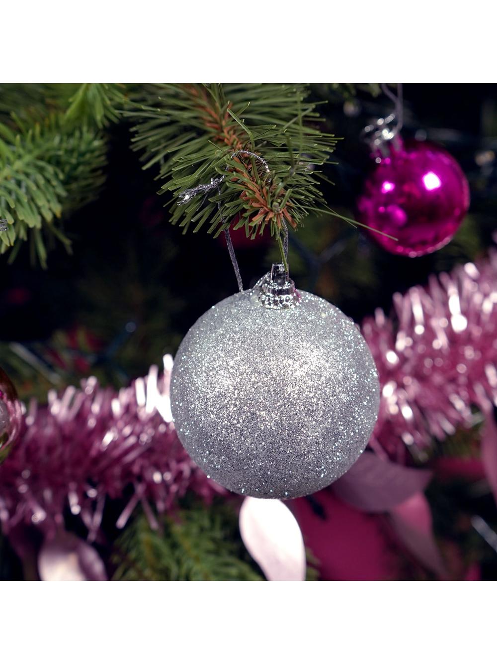 Bombki - komplet w choince (12 szt.) srebrny