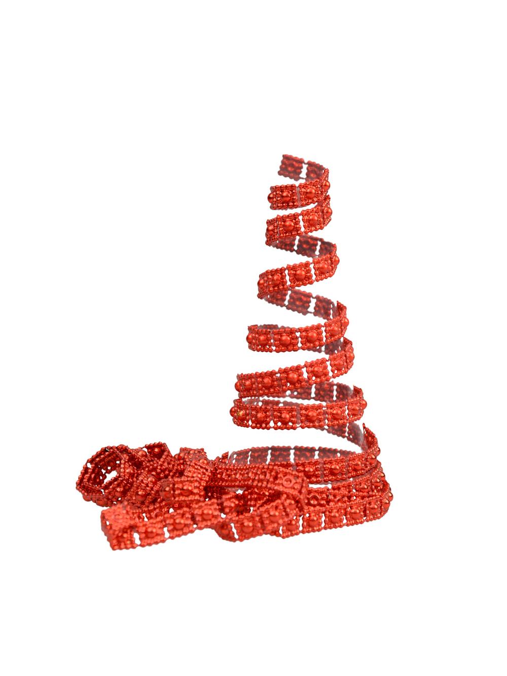 Łańcuch zdobiony czerwony