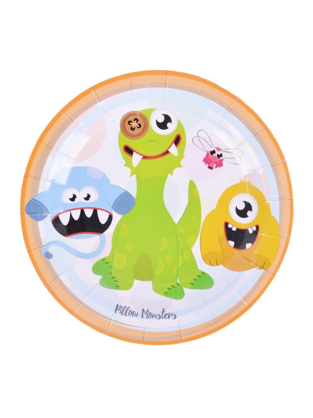 Talerze papierowe - Pillow Monsters (8 szt.)