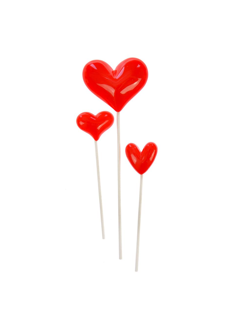 Serduszka na patyczku (3 szt.)