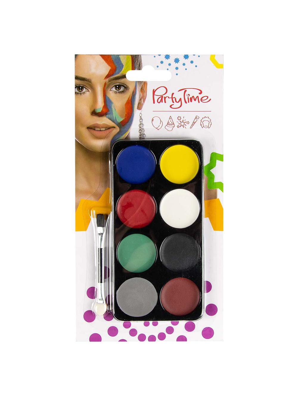 Kolorowe farby do malowania twarzy