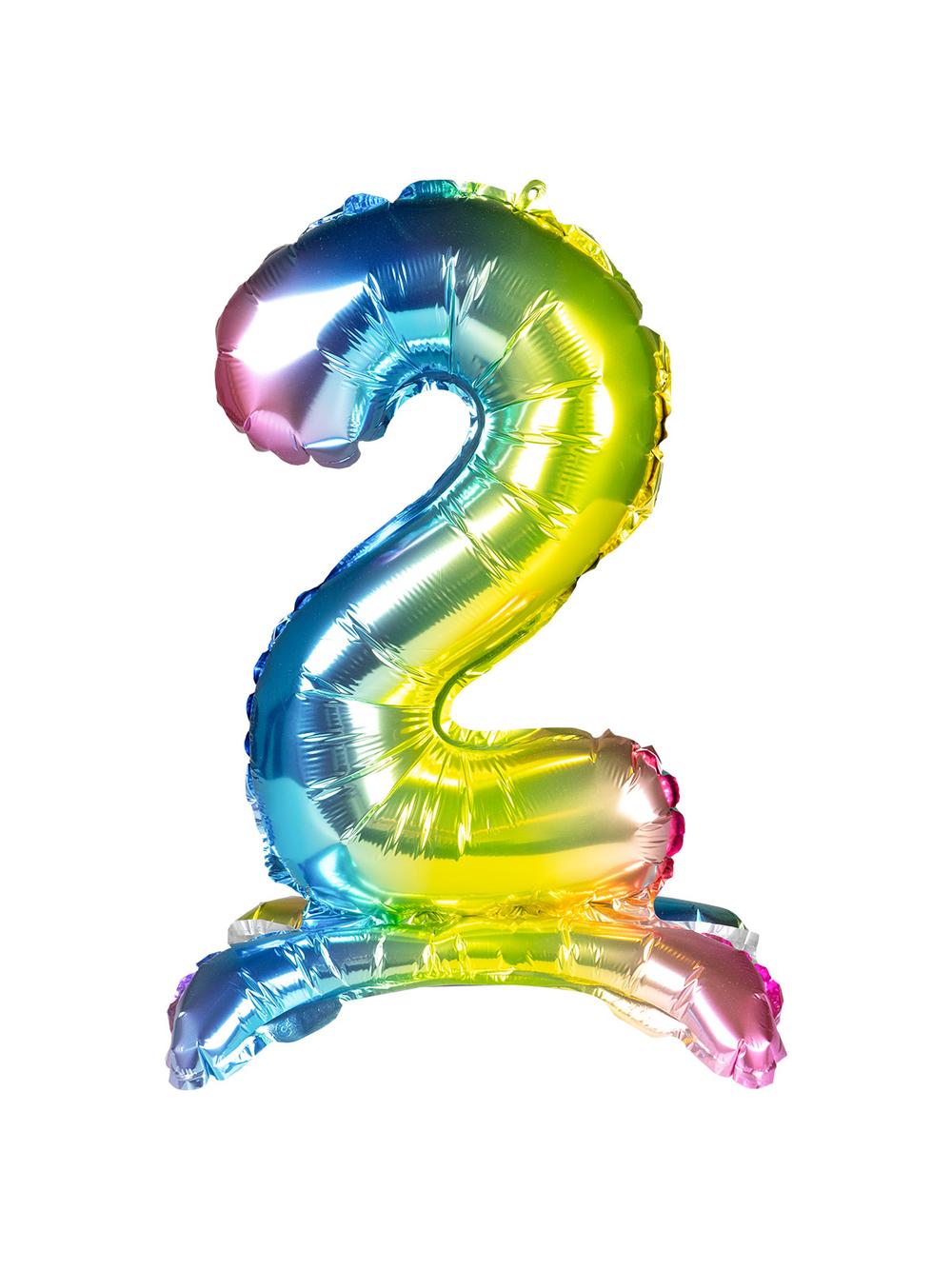 Balon foliowy cyferka stojący nr 2