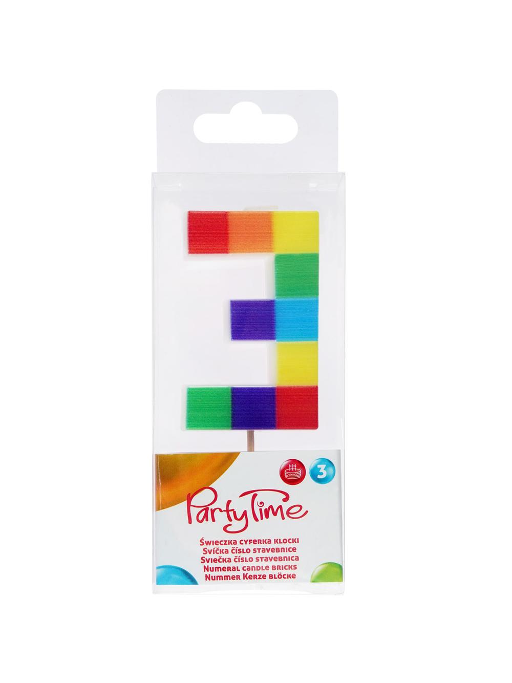 Świeczka cyferka klocki nr 3