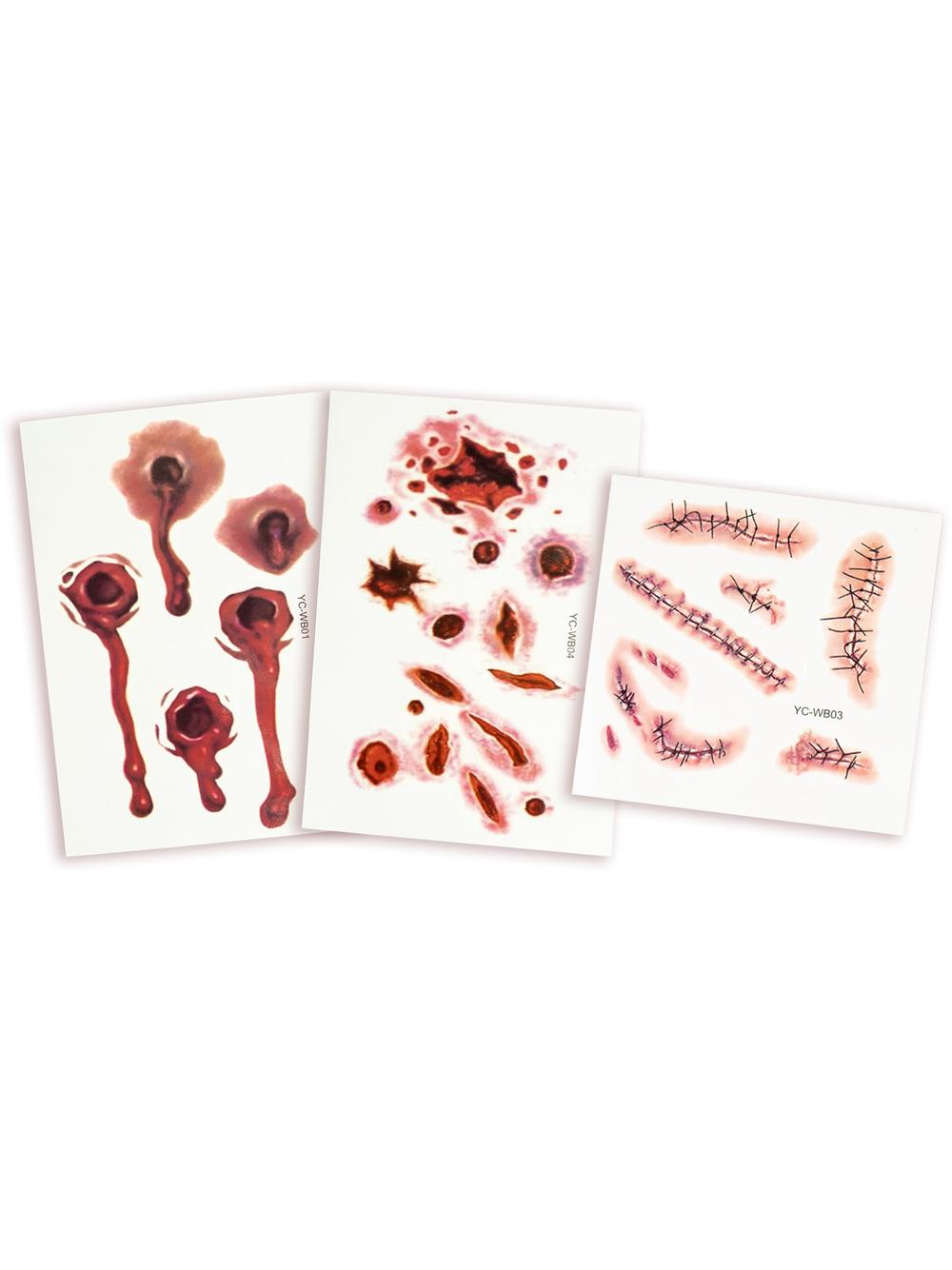 Straszne tatuaże zmywalne