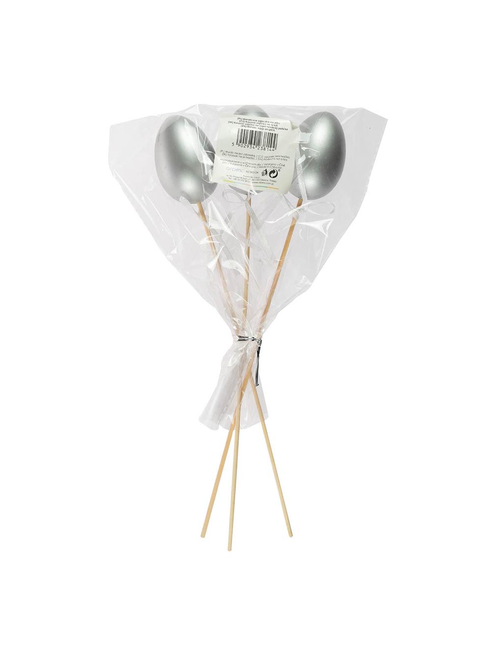 Metaliczne jajeczka na piku (3 szt.)