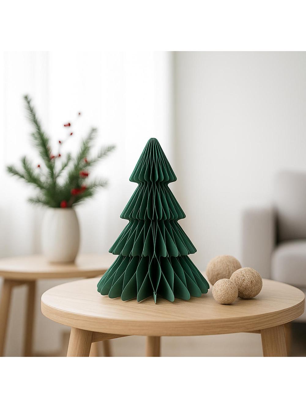 Choinka zielona - papierowa dekoracja (25 cm)
