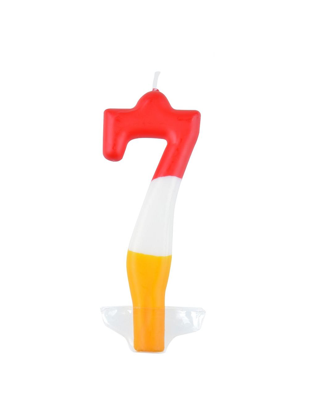 Świeczka cyferka - kolor nr 7