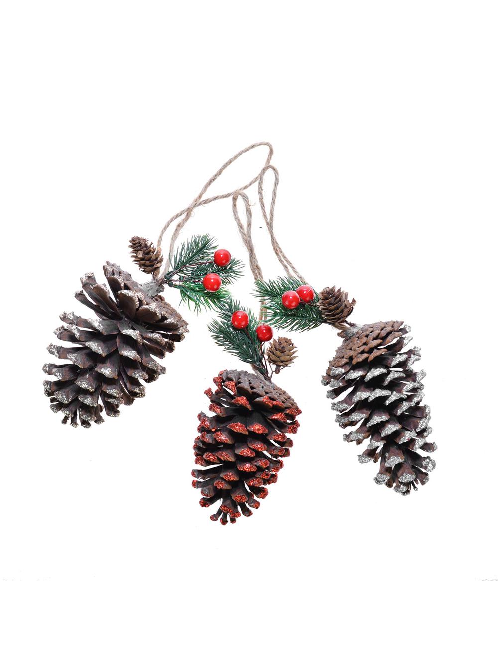 Świąteczna szyszka dekoracyjna