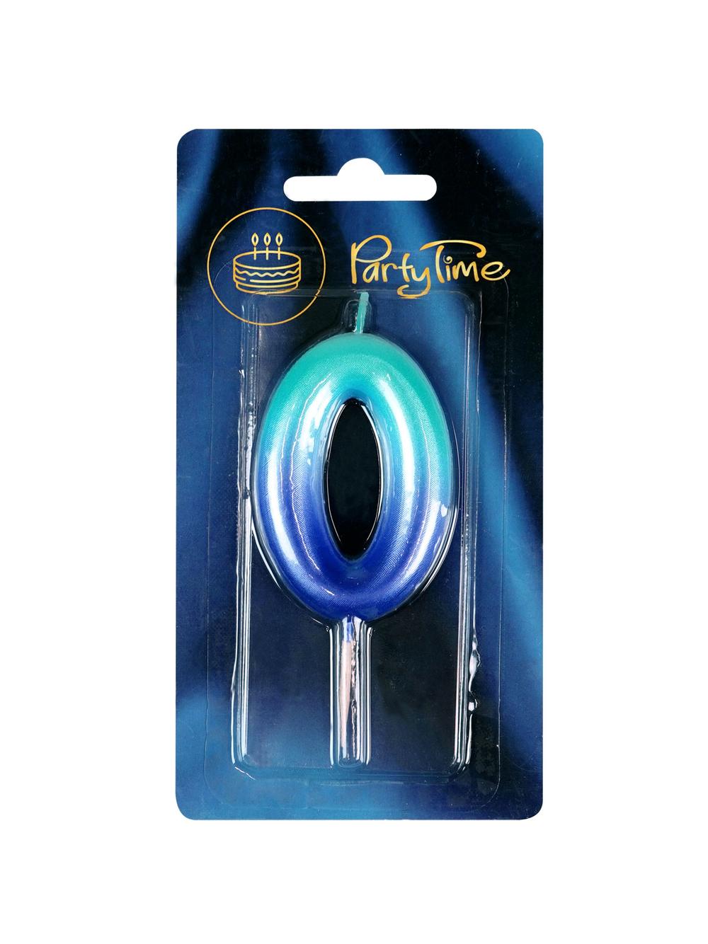 Świeczka cyferka ombre nr 0