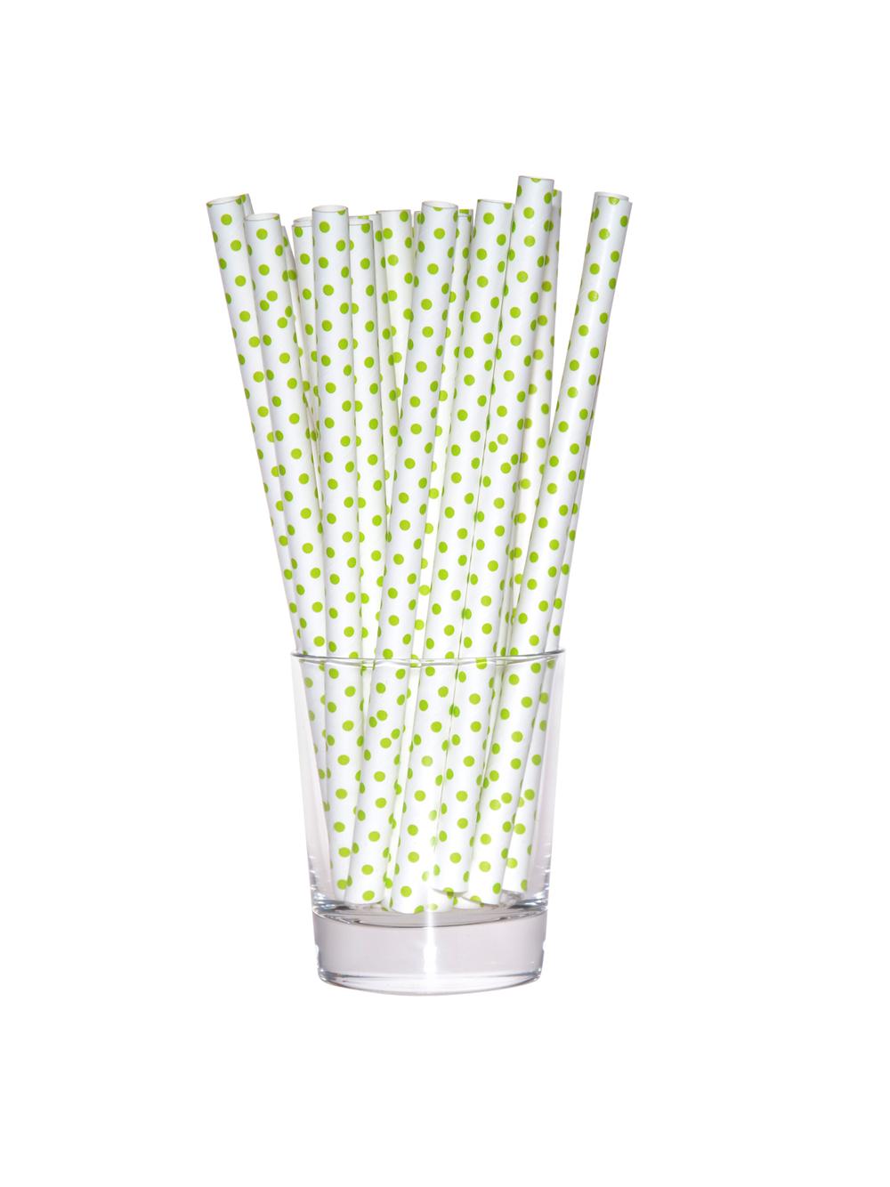 Słomki papierowe jumbo 10 mm limonkowe (144 szt.) - FSC Mix Credit