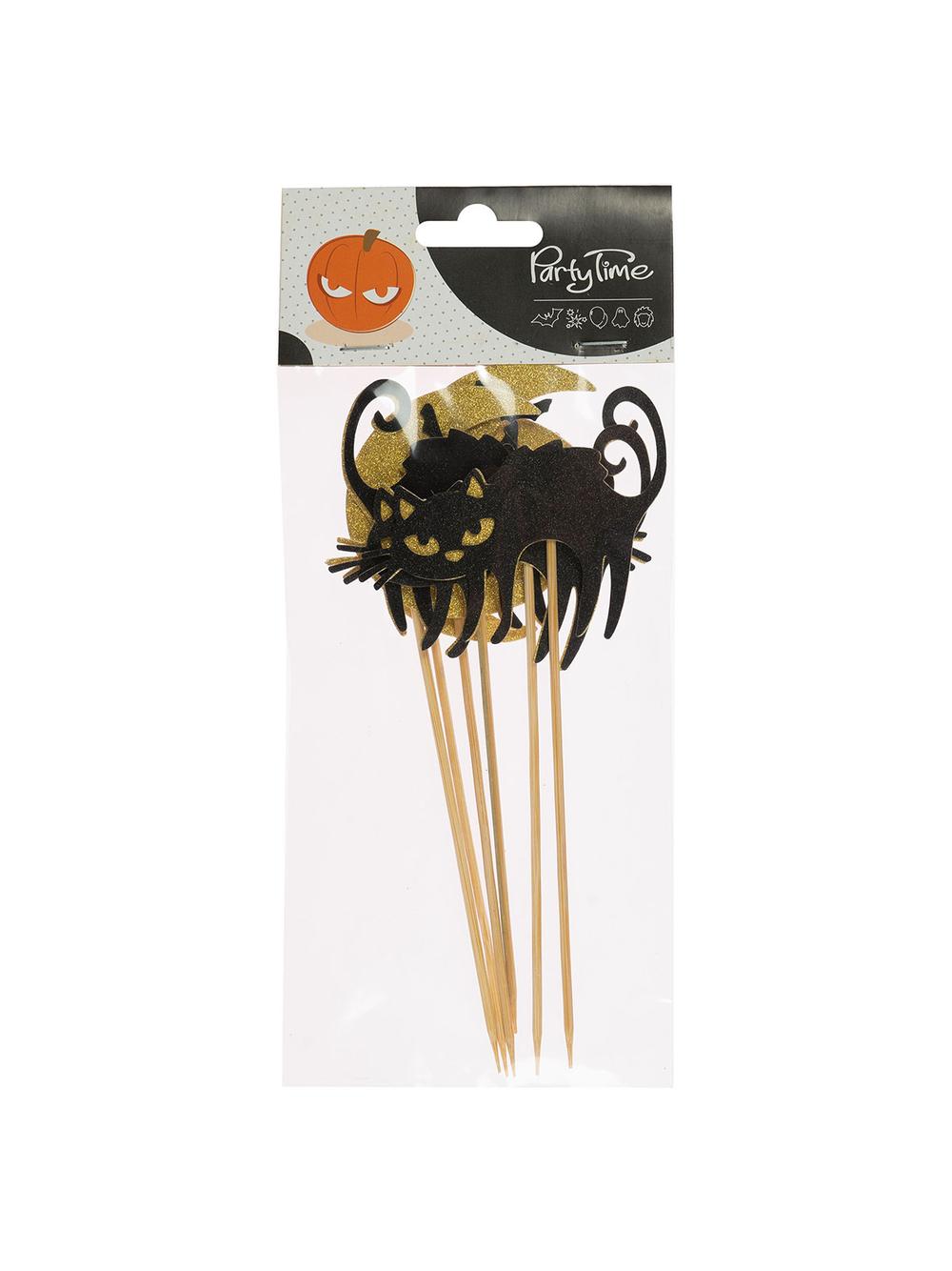 Dekoracja ciasta - czarne koty (6 szt.)