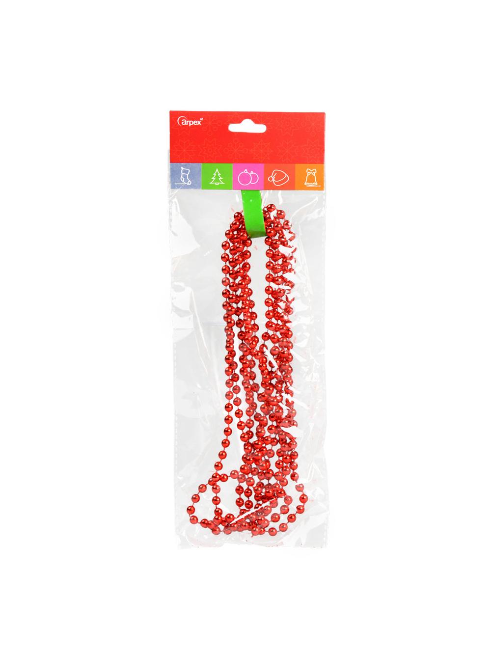 Łańcuch perełki 4 mm czerwony