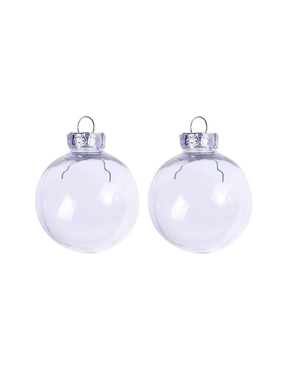 Bombki przezroczyste zrób to sam (2 szt.)