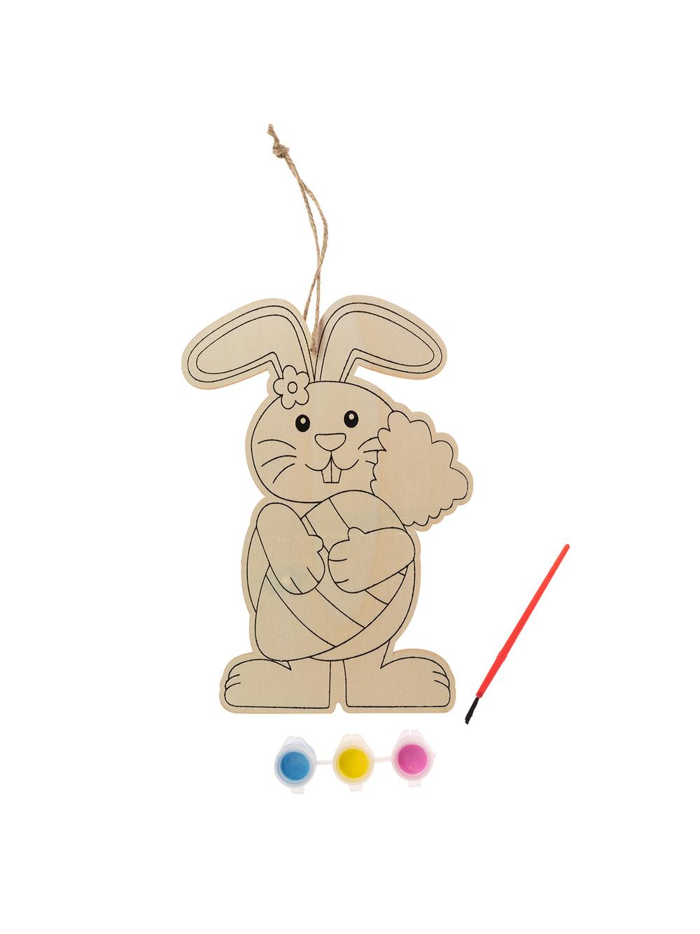 Drewniana ozdoba zrób to sam zając