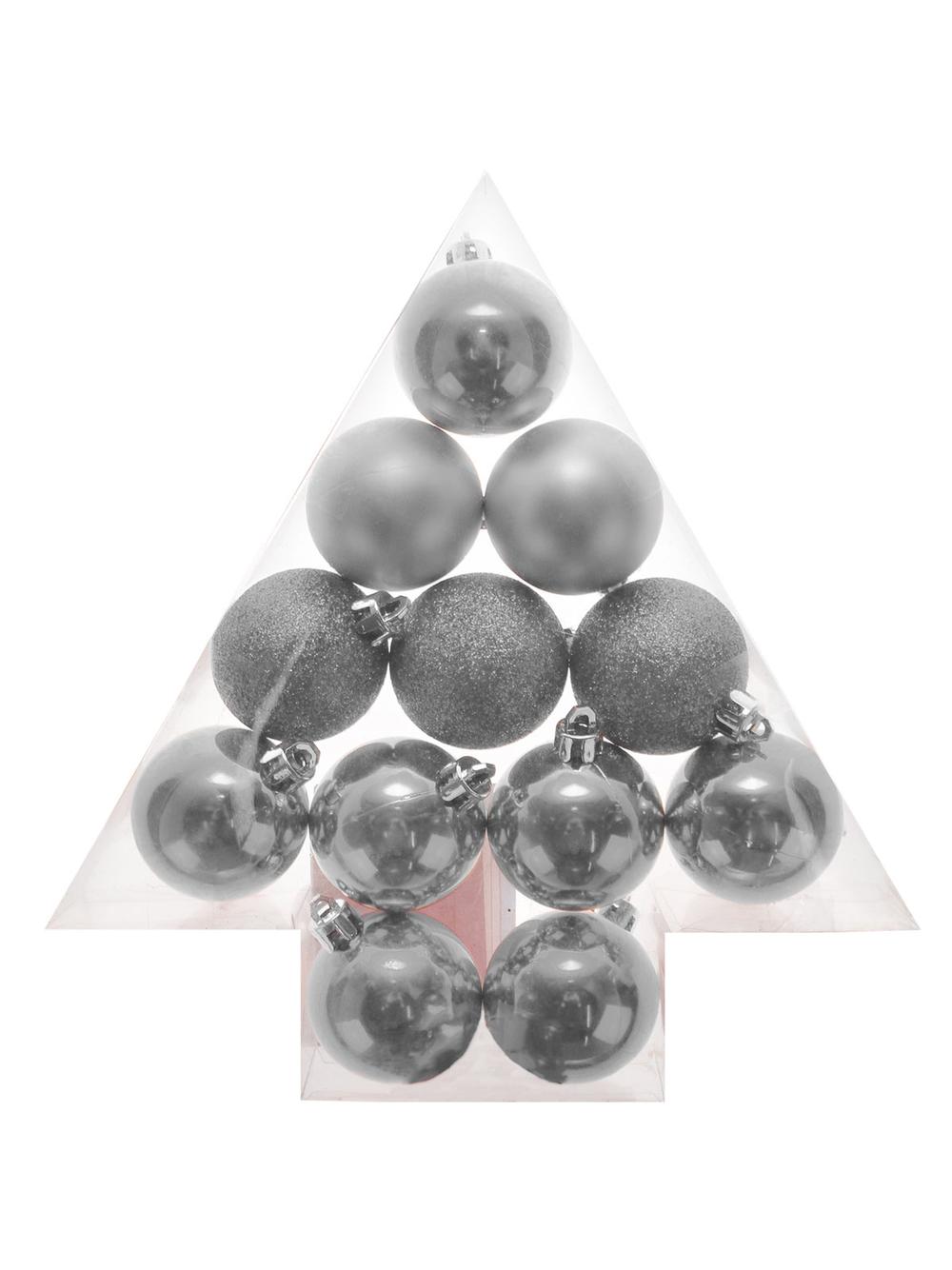 Bombki - komplet w choince (12 szt.) srebrny
