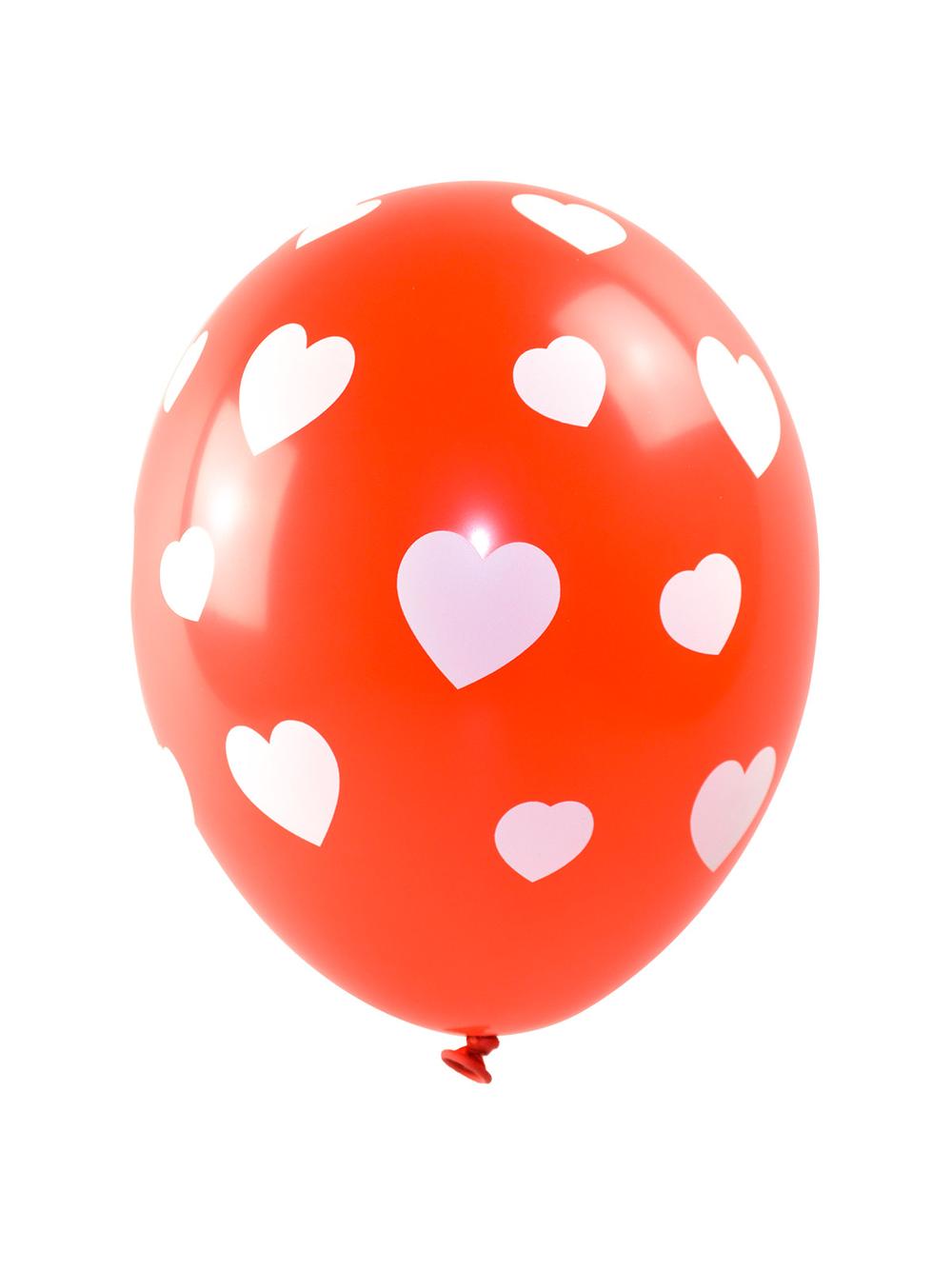 Balony z nadrukiem - serca (5 szt.)