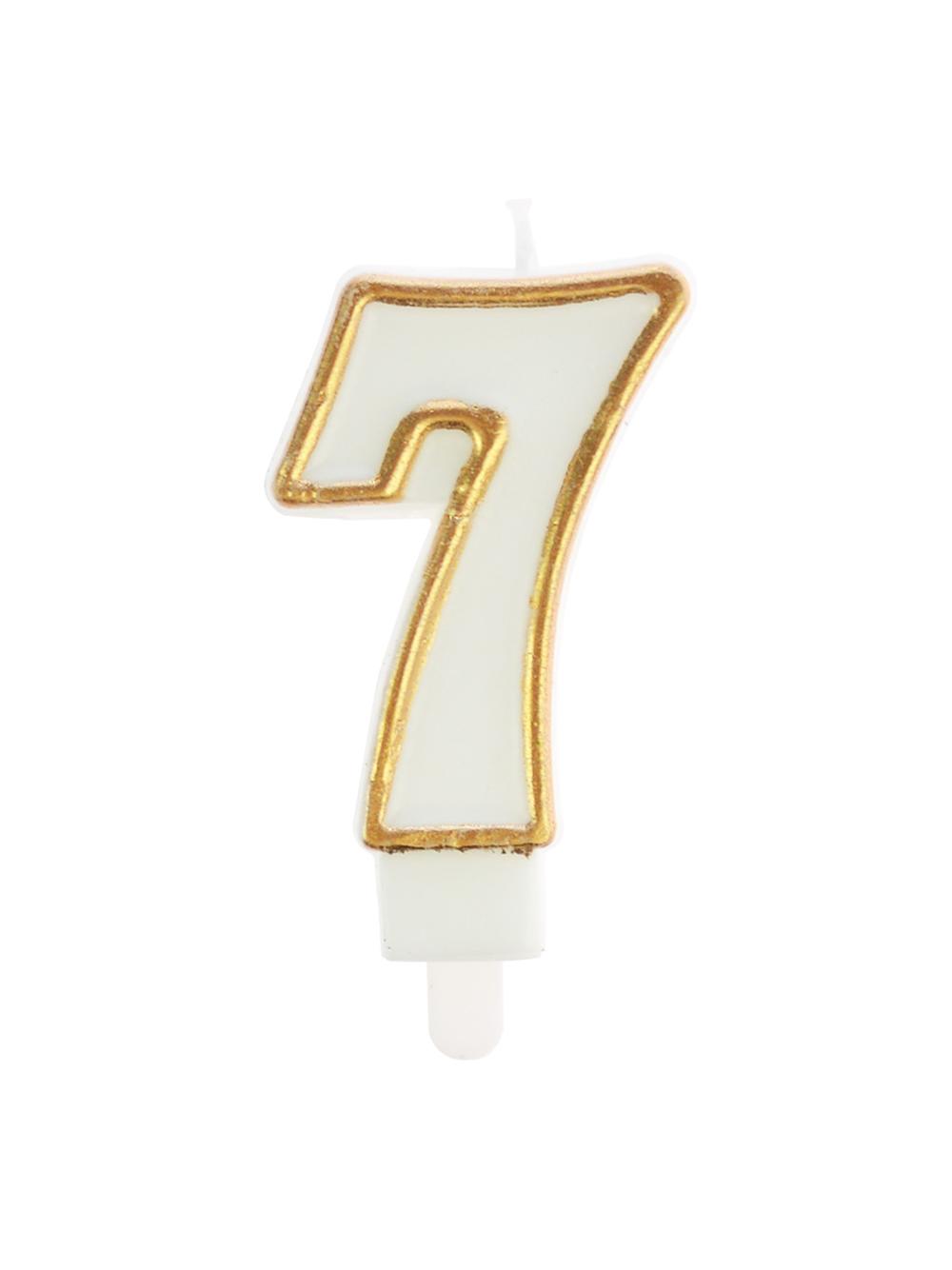 Świeczka cyferka nr 7 złota
