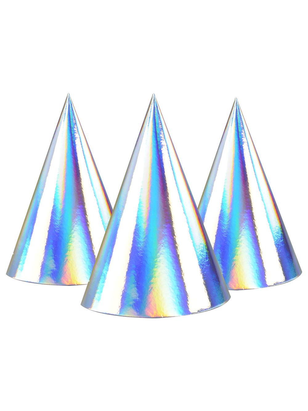 Czapeczki papierowe opalizujące (3 szt.)