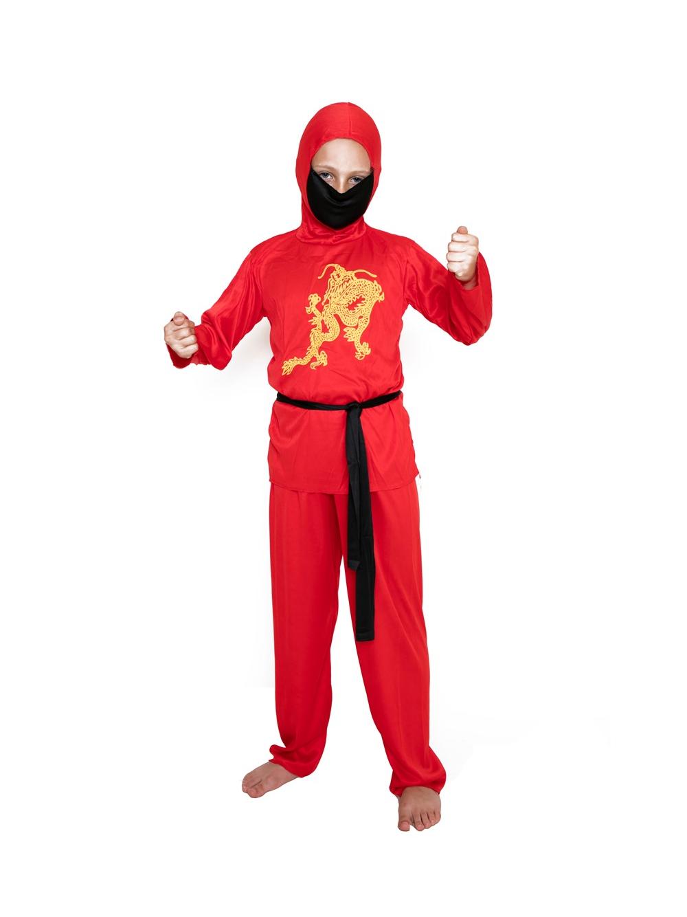 Strój dziecięcy - Czerwony ninja - rozmiar S