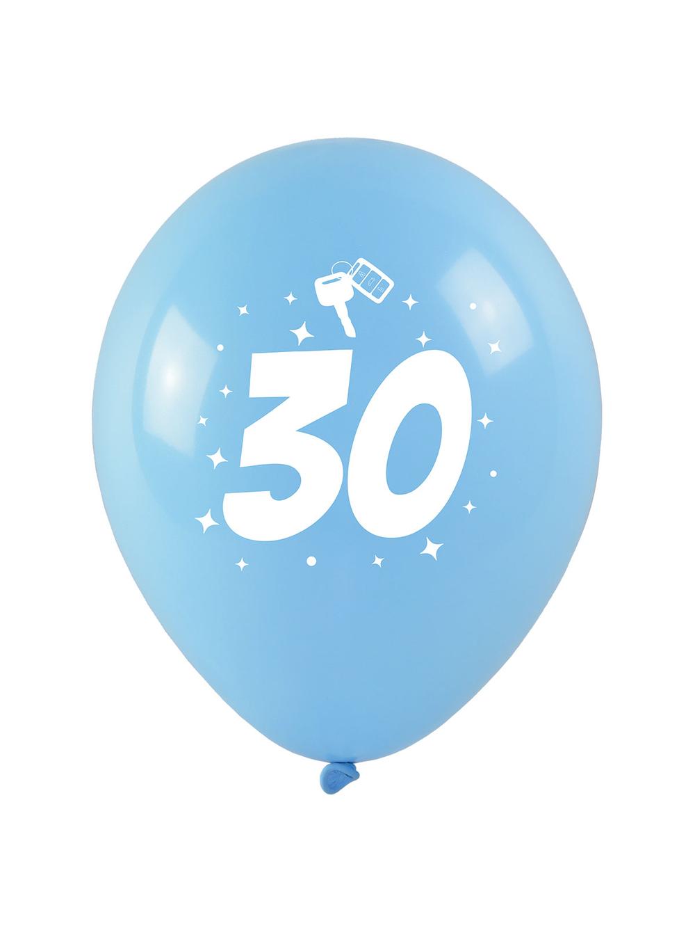 Balony jubileuszowe - 30 (3 szt.)
