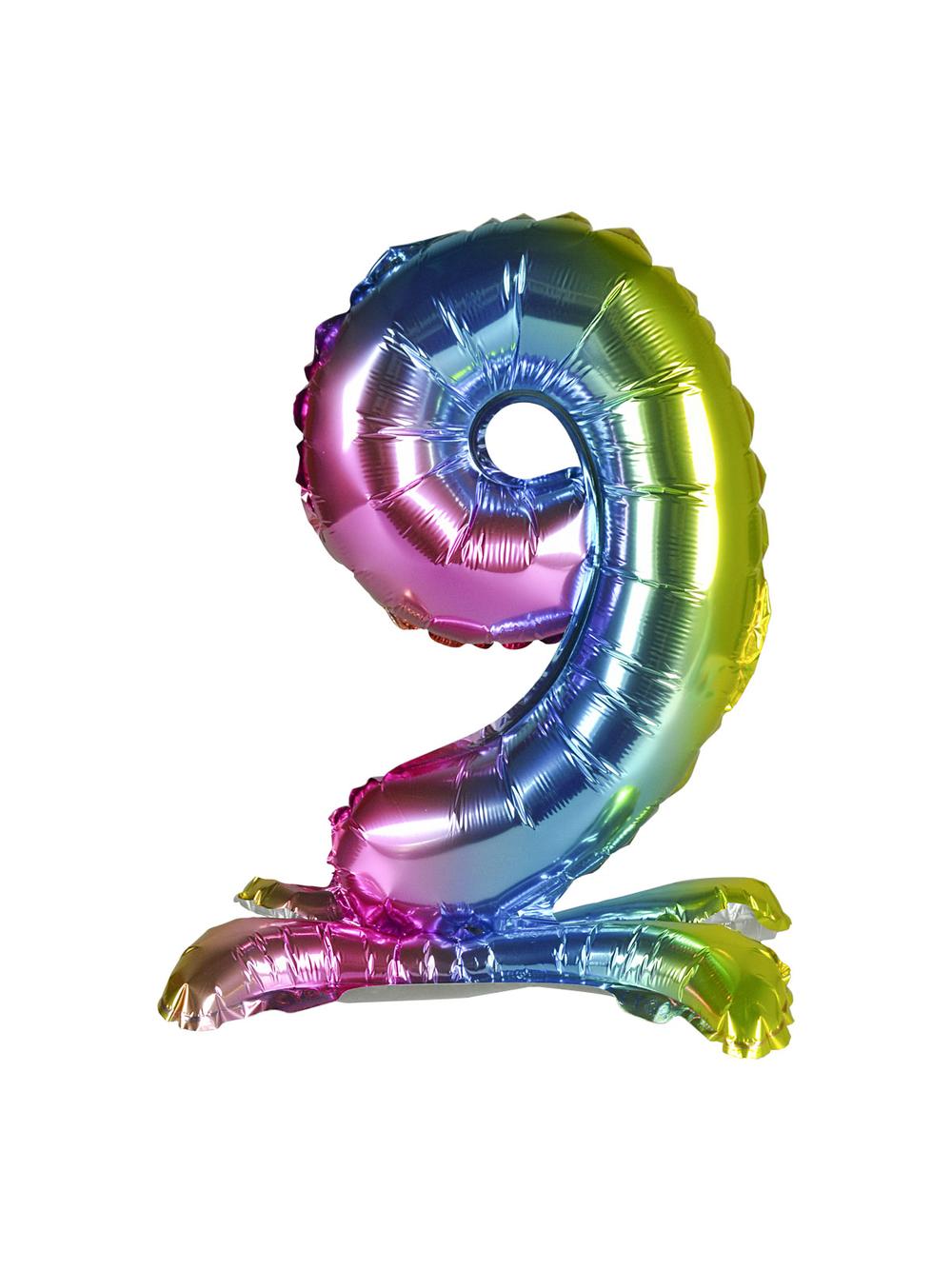 Balon foliowy cyferka stojący nr 9