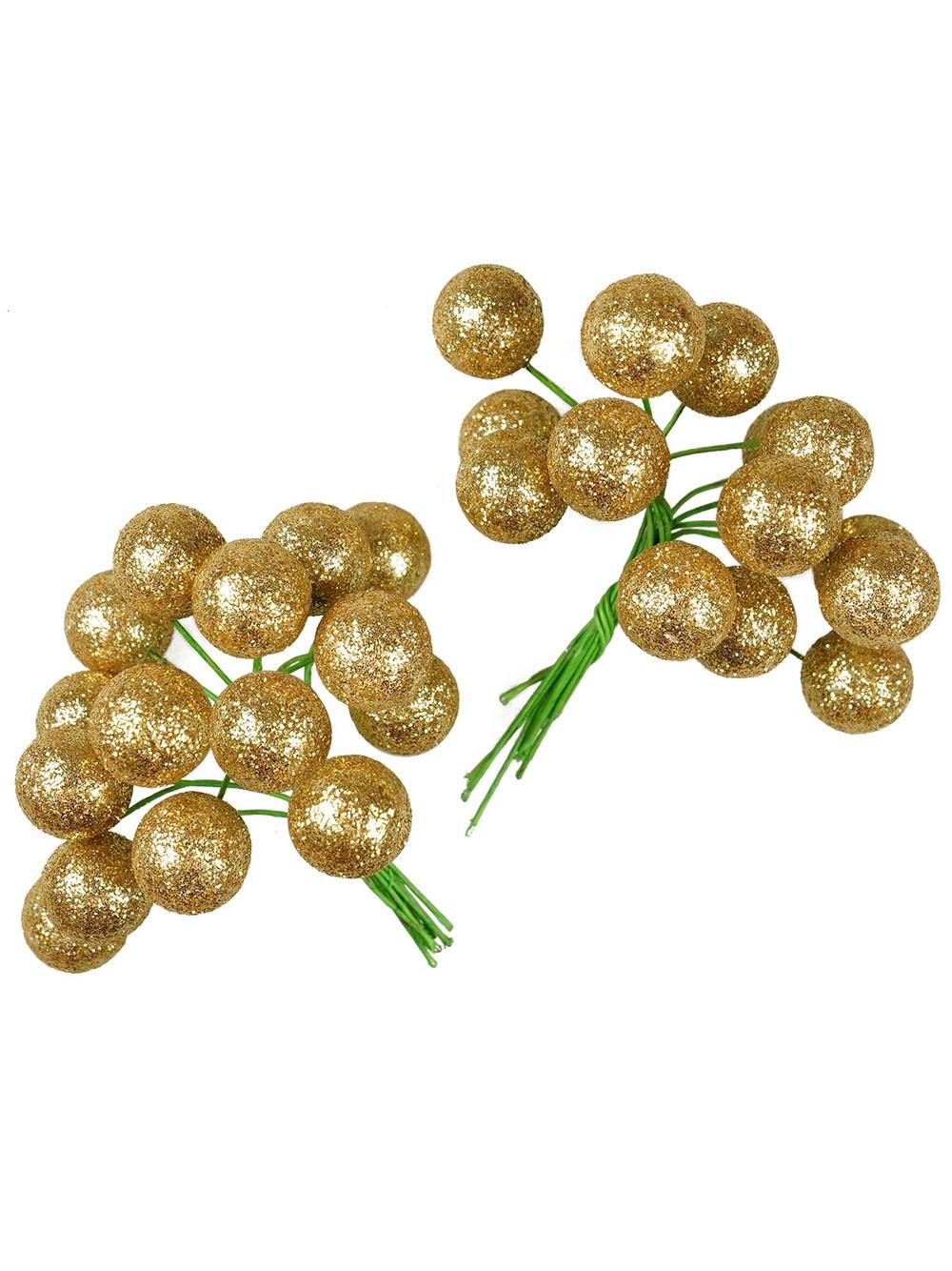 Brokatowe owoce do kompozycji zrób to sam złote